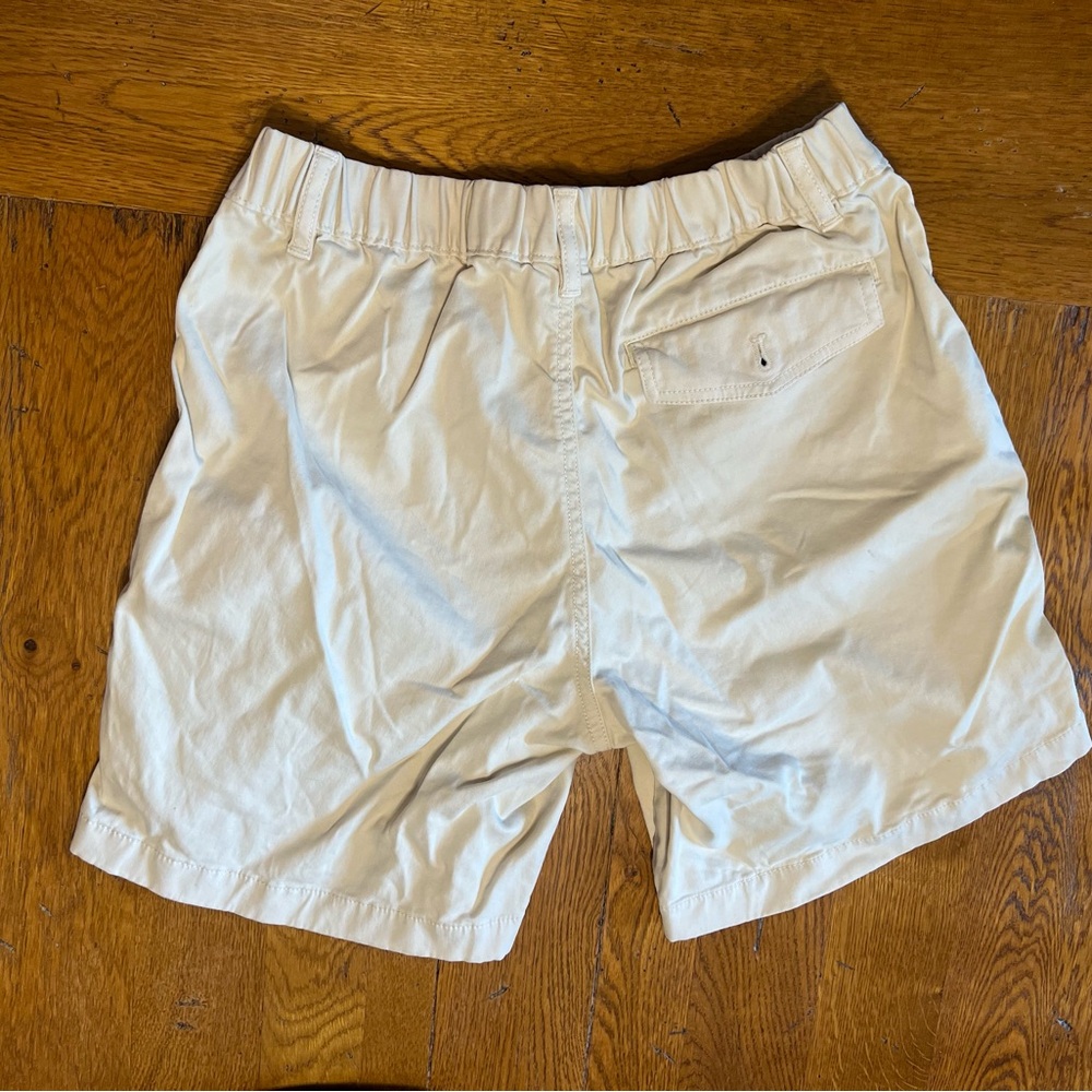 Bearbottom men’s M light tan 7” flat front shorts, like new. 97% cotton - Picture 4 of 5